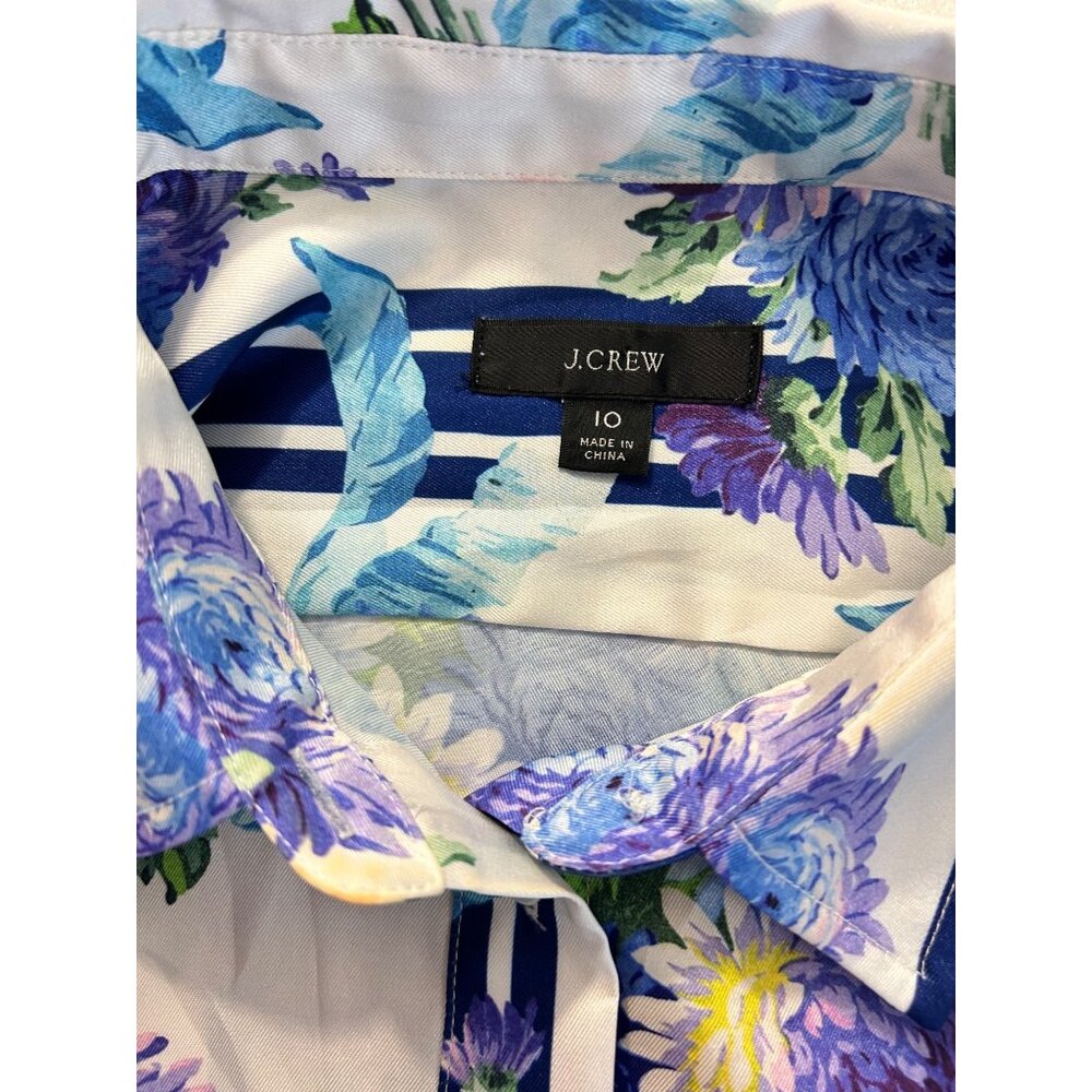 J. Crew a-line shirt Dress in vintage floral size 10 - Picture 10 of 10